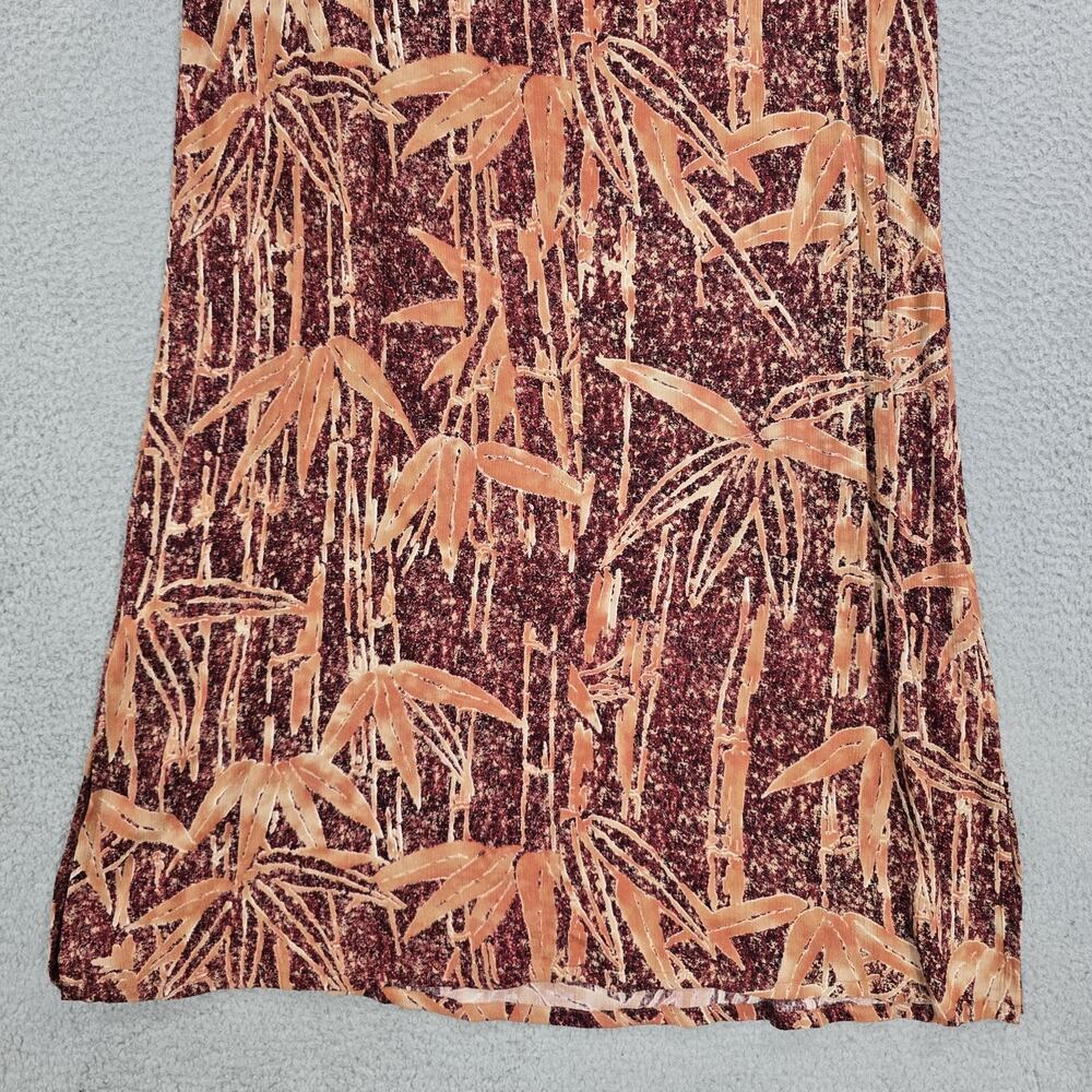 Vintage Hilo Hattie Hawaiian Maxi Dress XL Made in Hawaii Rayon Bamboo Tropical - Picture 14 of 16